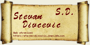 Stevan Divčević vizit kartica